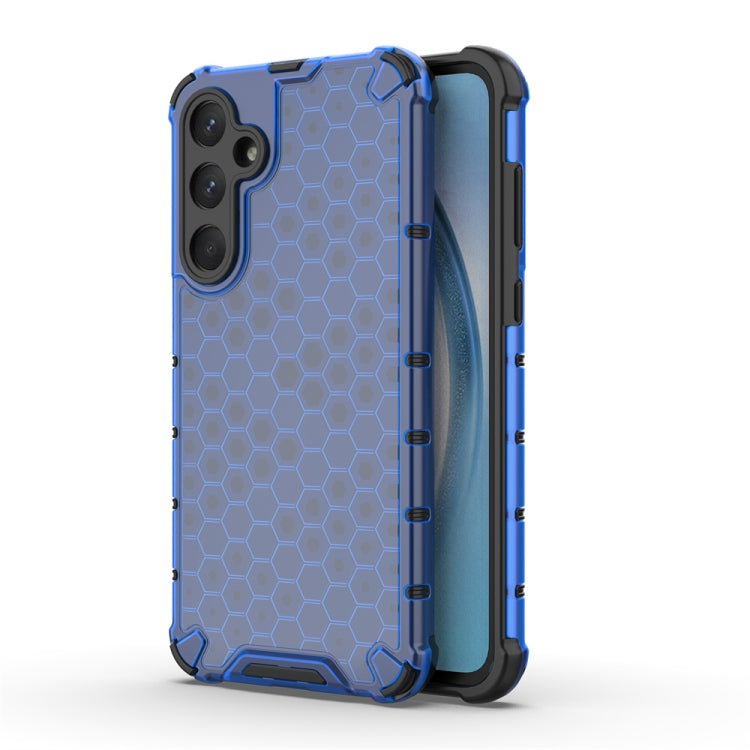 Honeycomb Shockproof PC + TPU Blue Phone Case - For Samsung Galaxy A55 - MosAccessories.co.uk